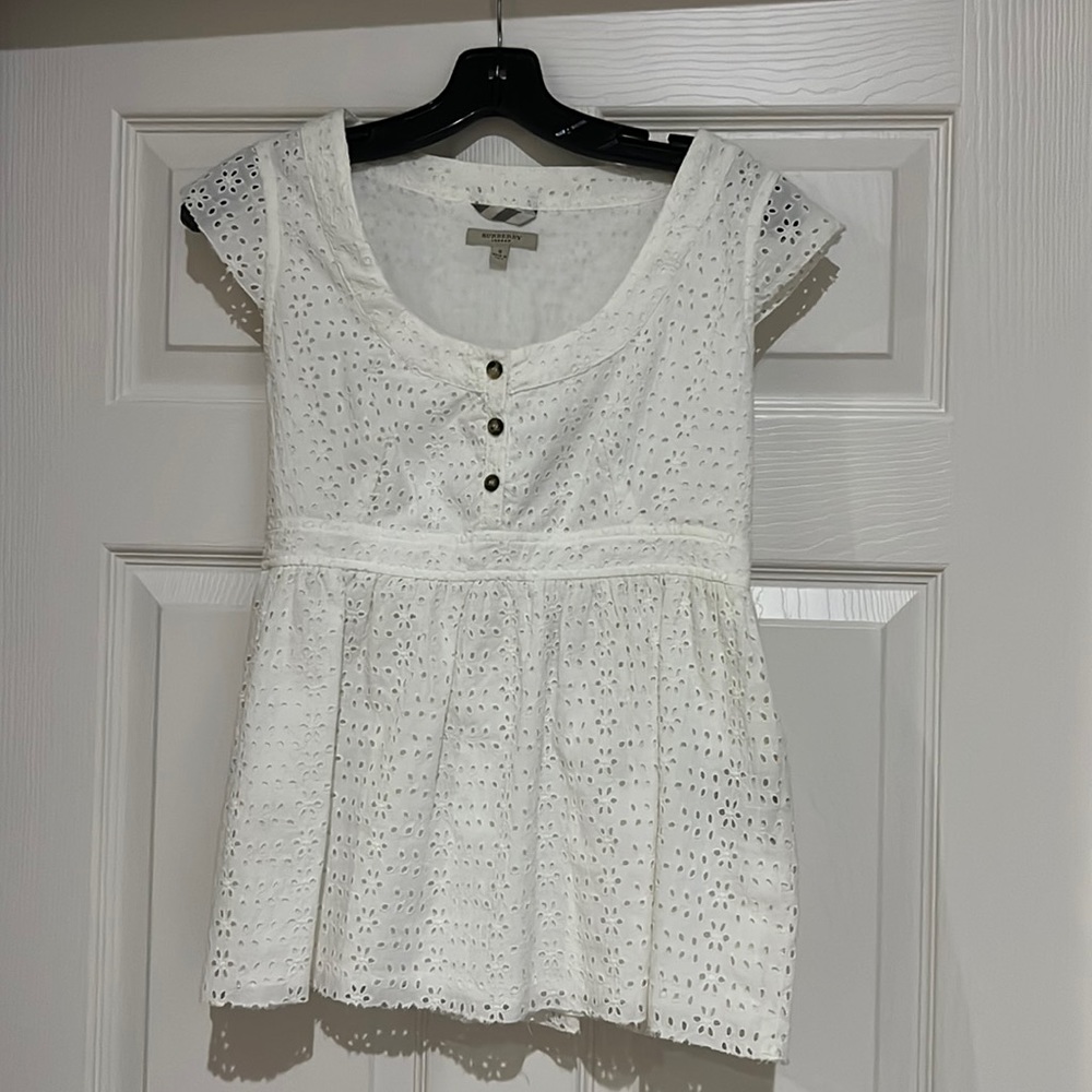 Burberry eyelet top